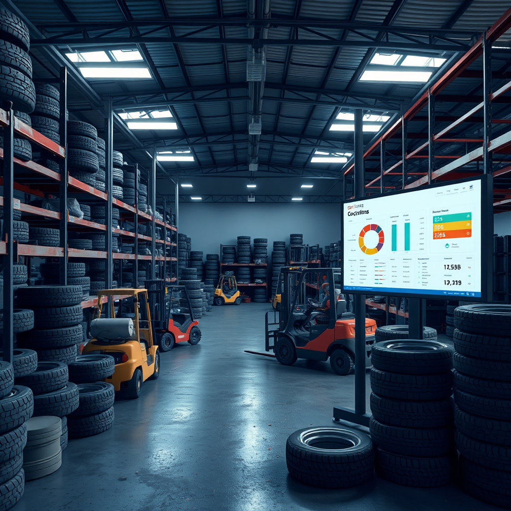 Hero visual - automotive yard and inventory dashboard